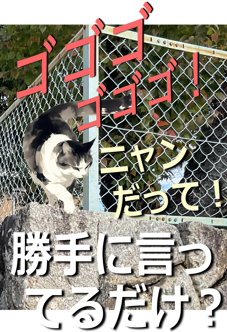 石垣と猫.png